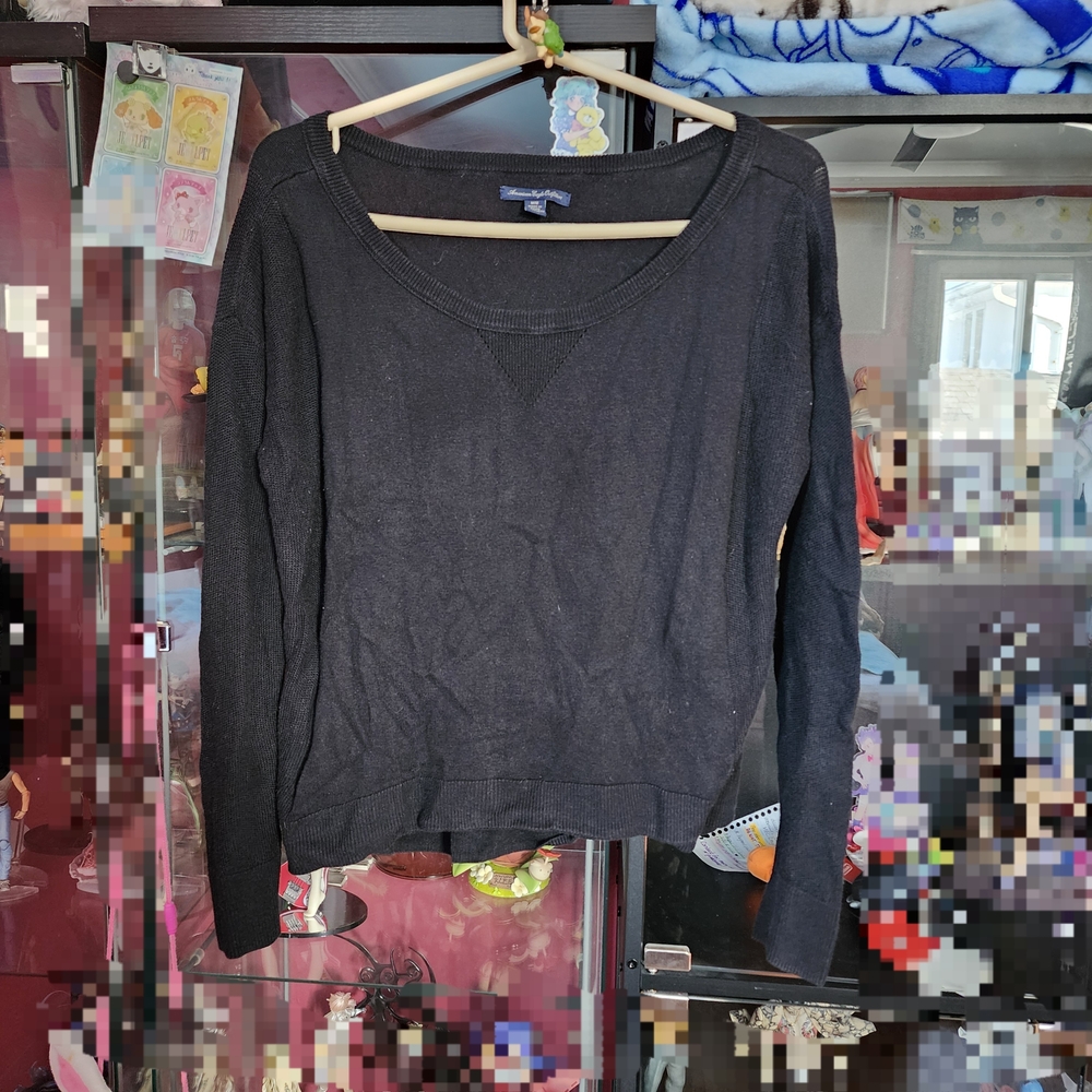 American Eagle Outfitters Black Long Sleeve Top